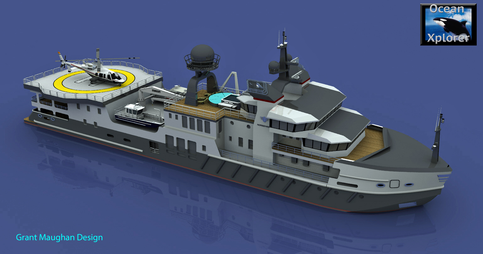 68-metre ice-class search-and-rescue vessel — available for expedition yacht conversion, MAN/Rolls-Royce diesel-electric propulsion