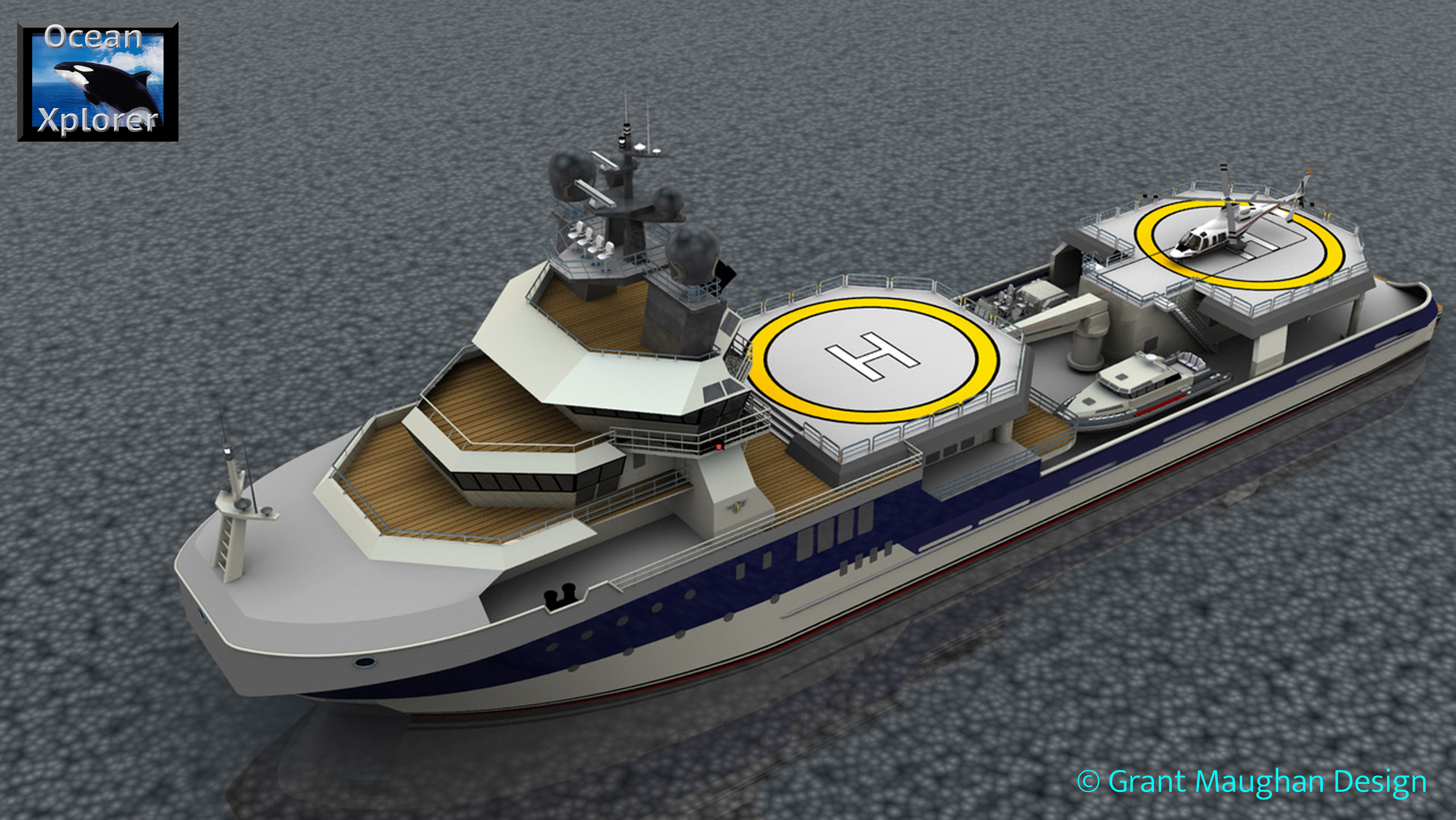 Ulstein UT-class ice-class supply vessel port bow — candidate platform for expedition yacht conversion